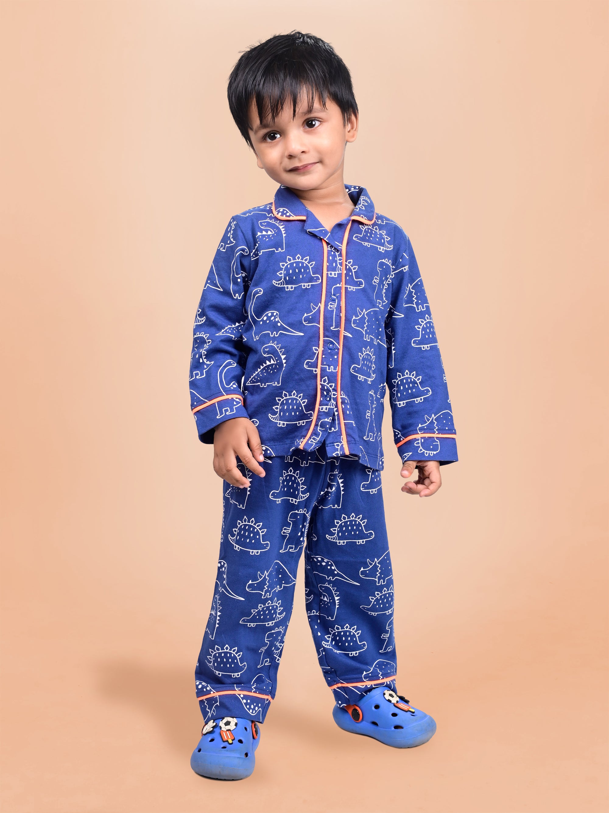 DTD Cute Dinosaurs All Over Printed Baby Boys Night Suit ON-B-FS-NS-05