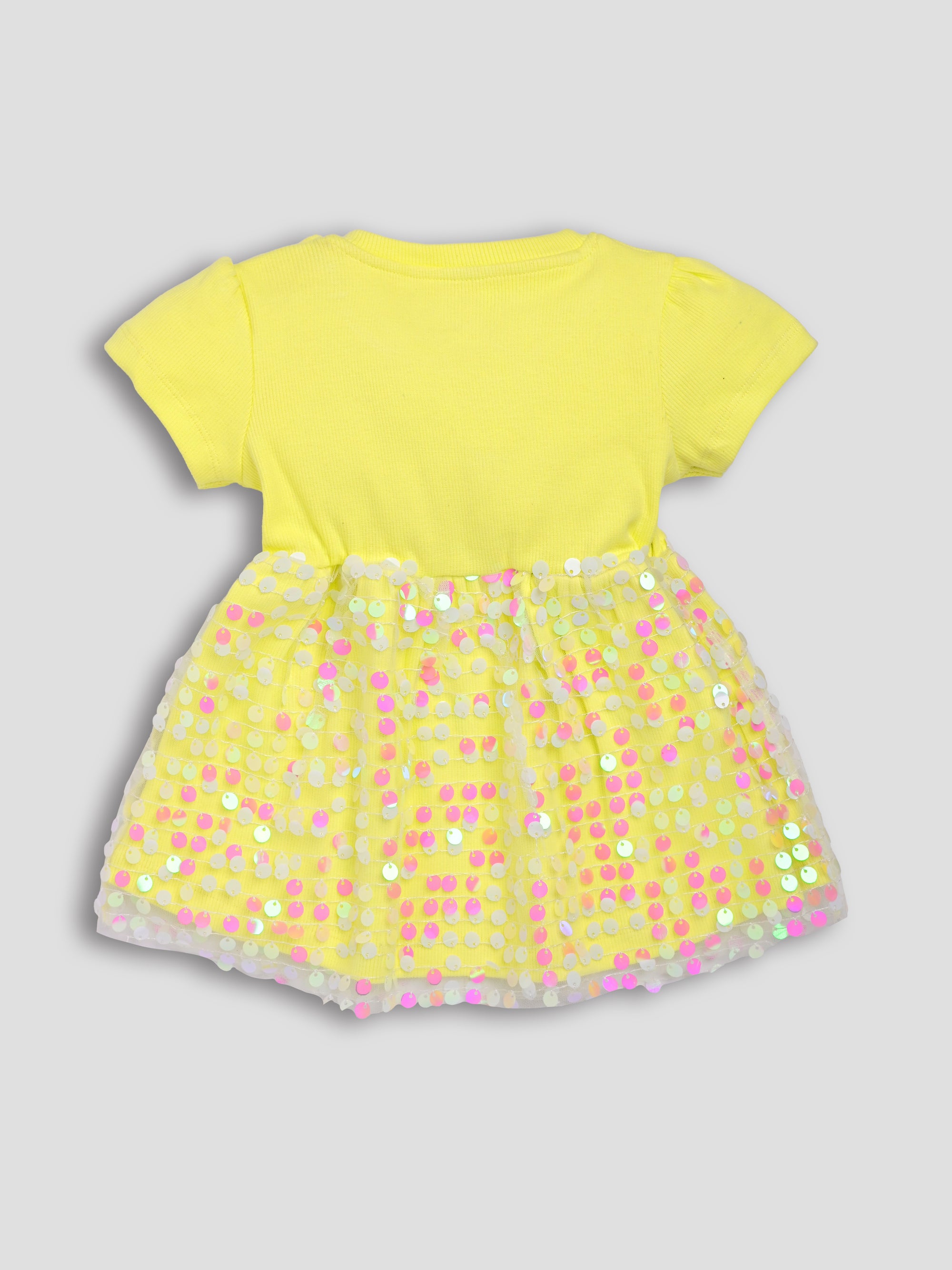 Dear To Dad Pure Cotton Yellow Color Baby Frock ON-FRK-02