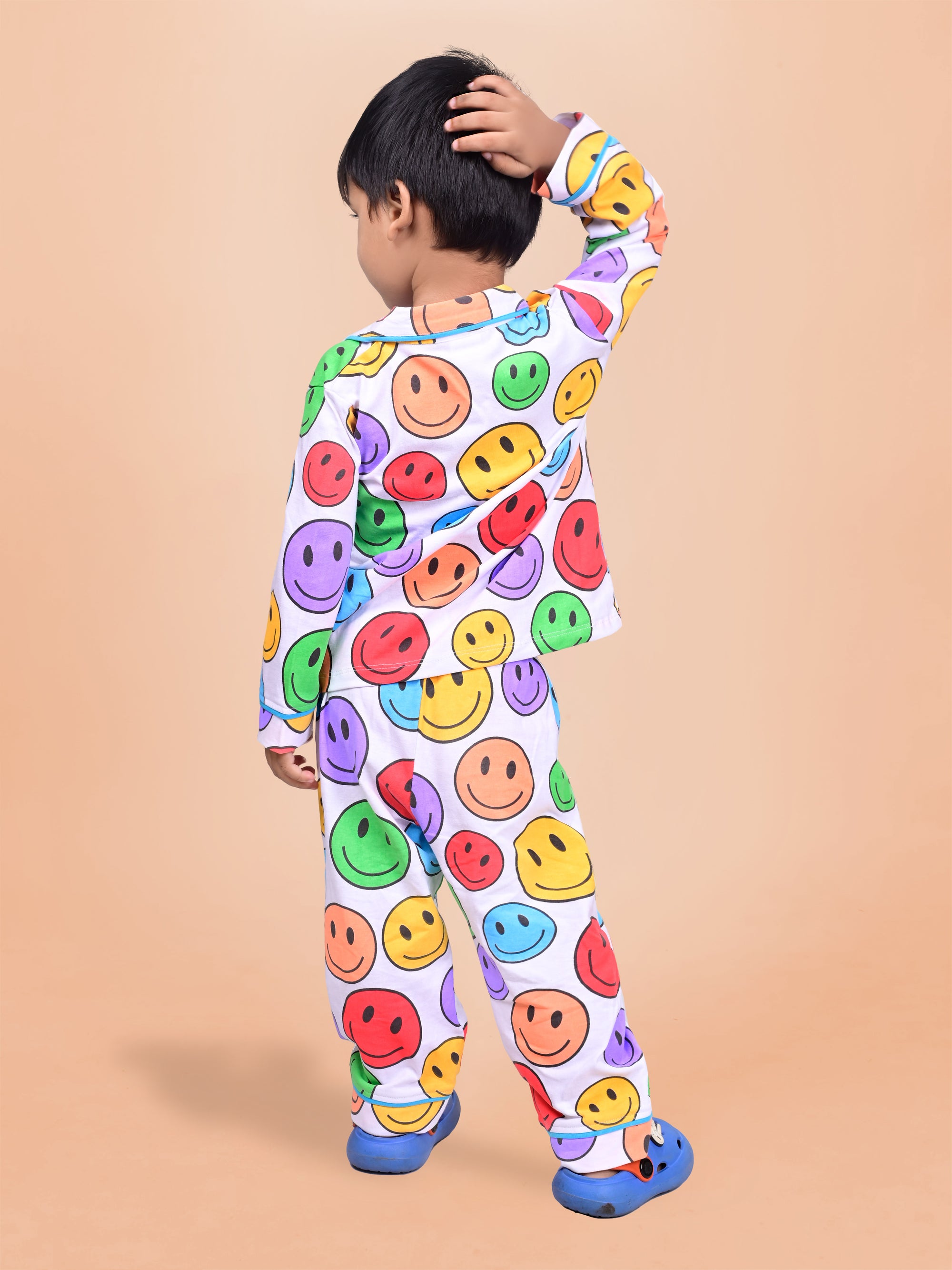 DTD Smiley All Over Printed Boys Night Suit ON-B-FS-NS-02