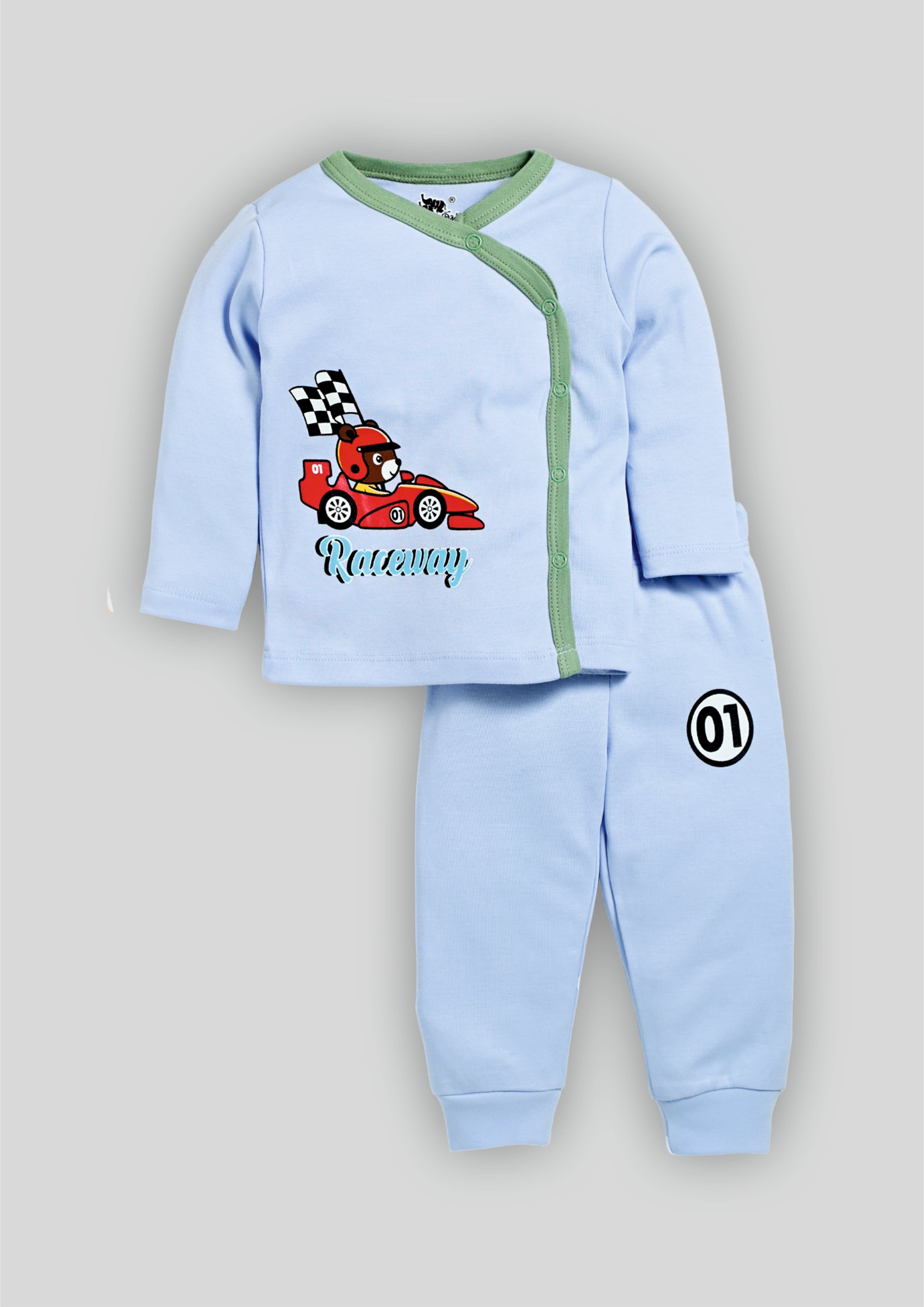 D2D Boys Blue Full Sleeve Front Open Set B-FO-14_SkyBlue