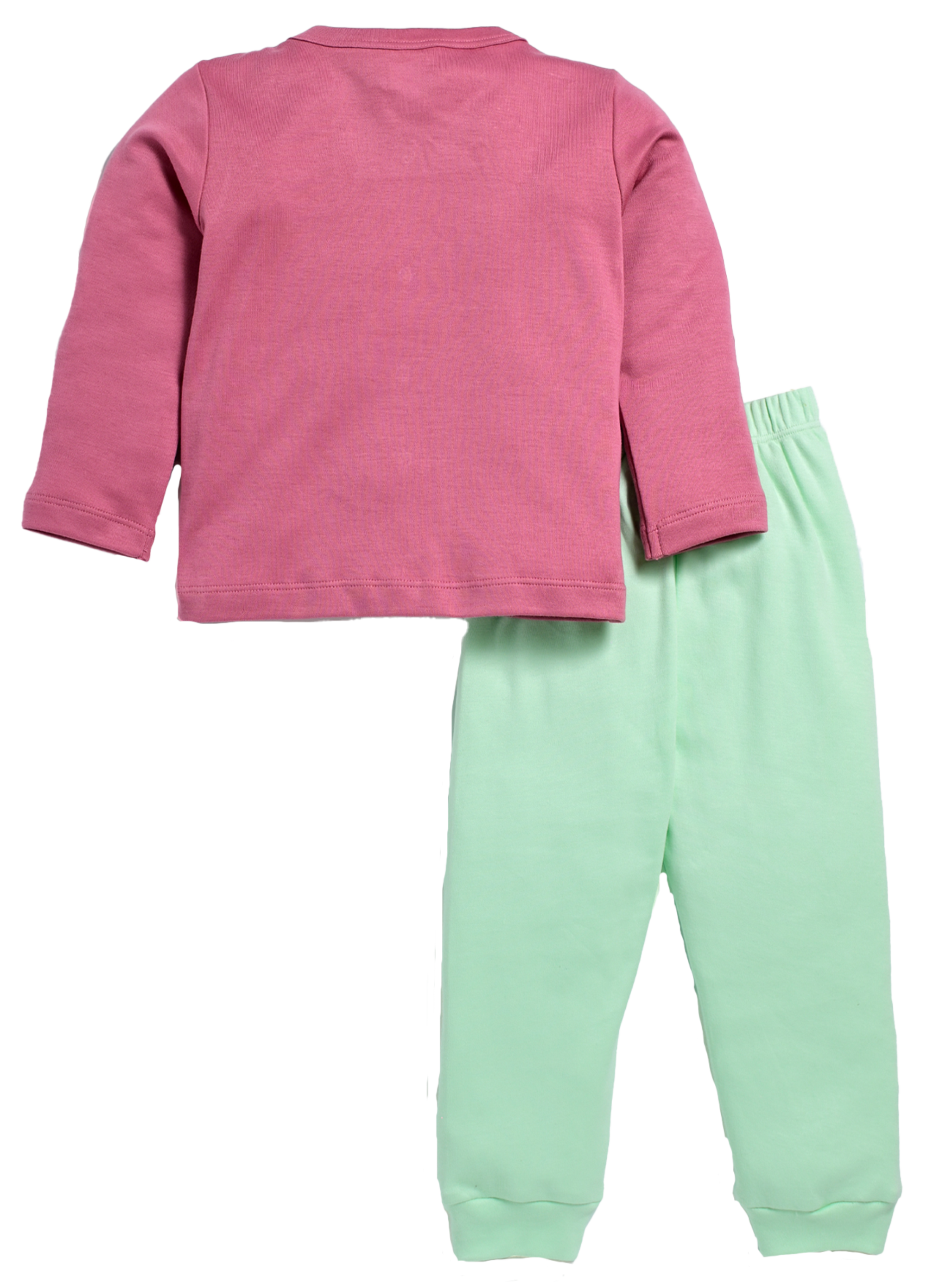 D2D All Over Full Sleeve Pink Front Open Top with Aqua Green Pant G-FO-21_Pink