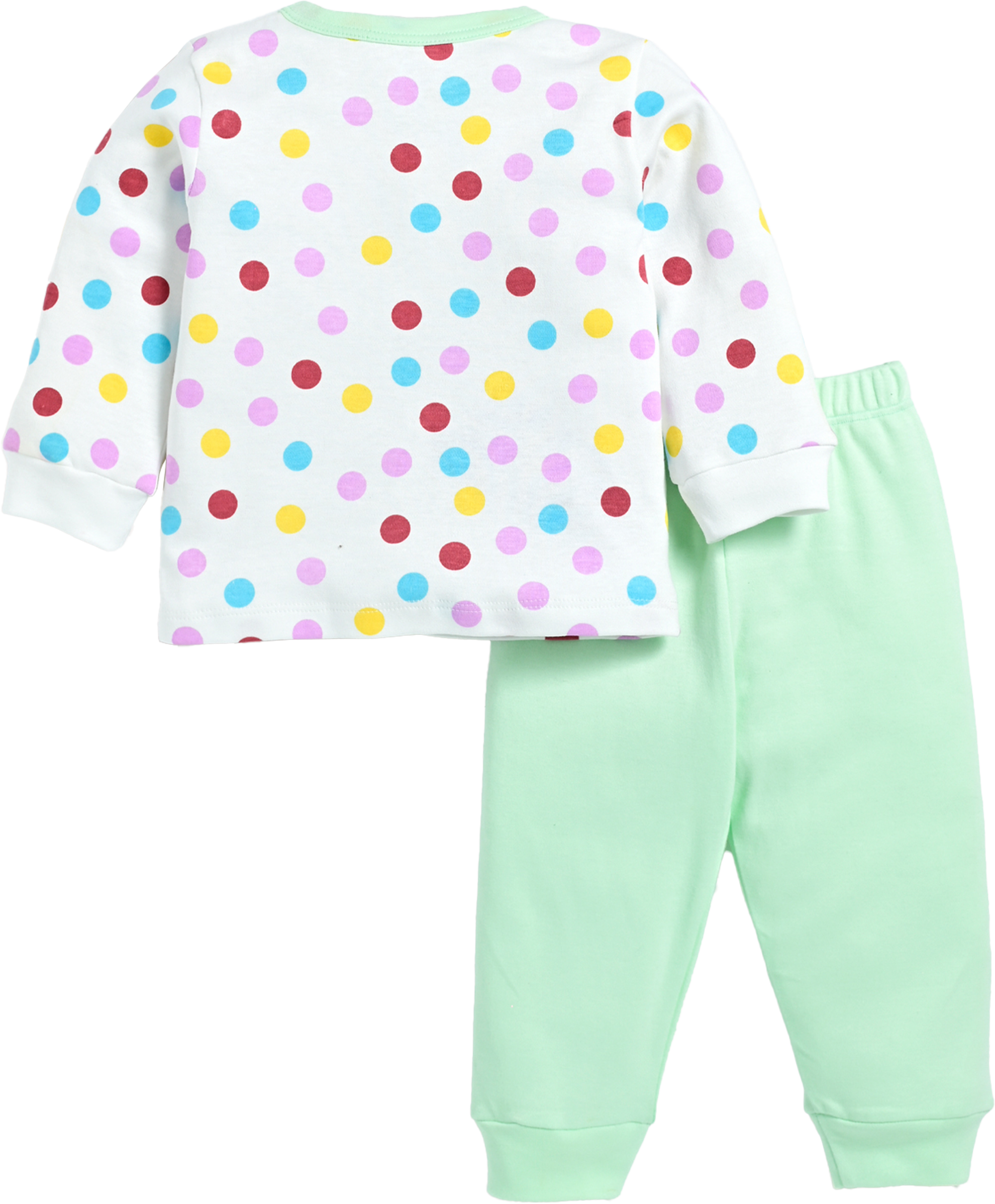 D2D All Over Full Sleeve White Color Front Open Top with Aqua Green Pant G-FO-23_Aqua Green