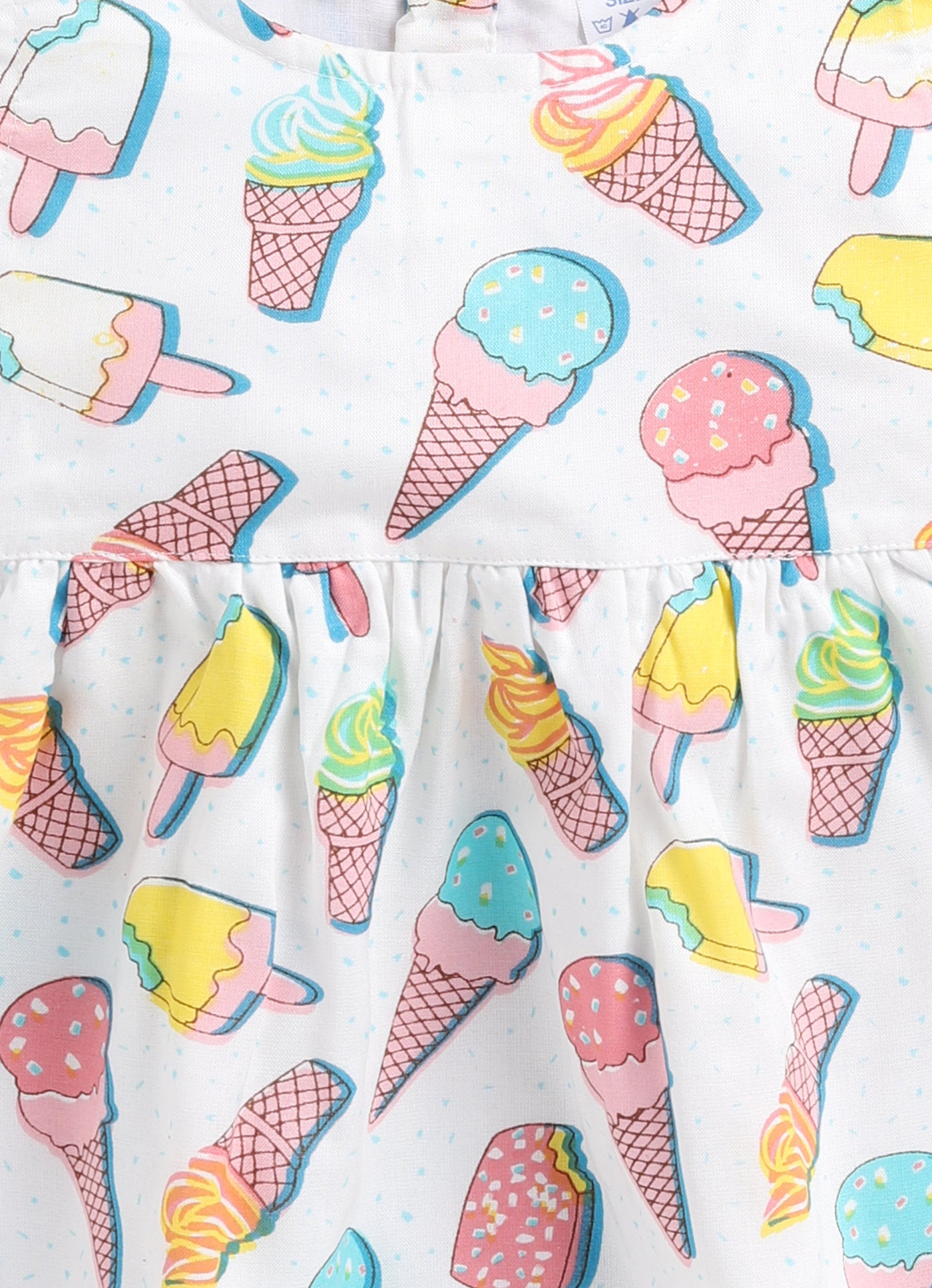 Mini Ice Cream All Over Printed Girls A-Line Frock GF-WP-145