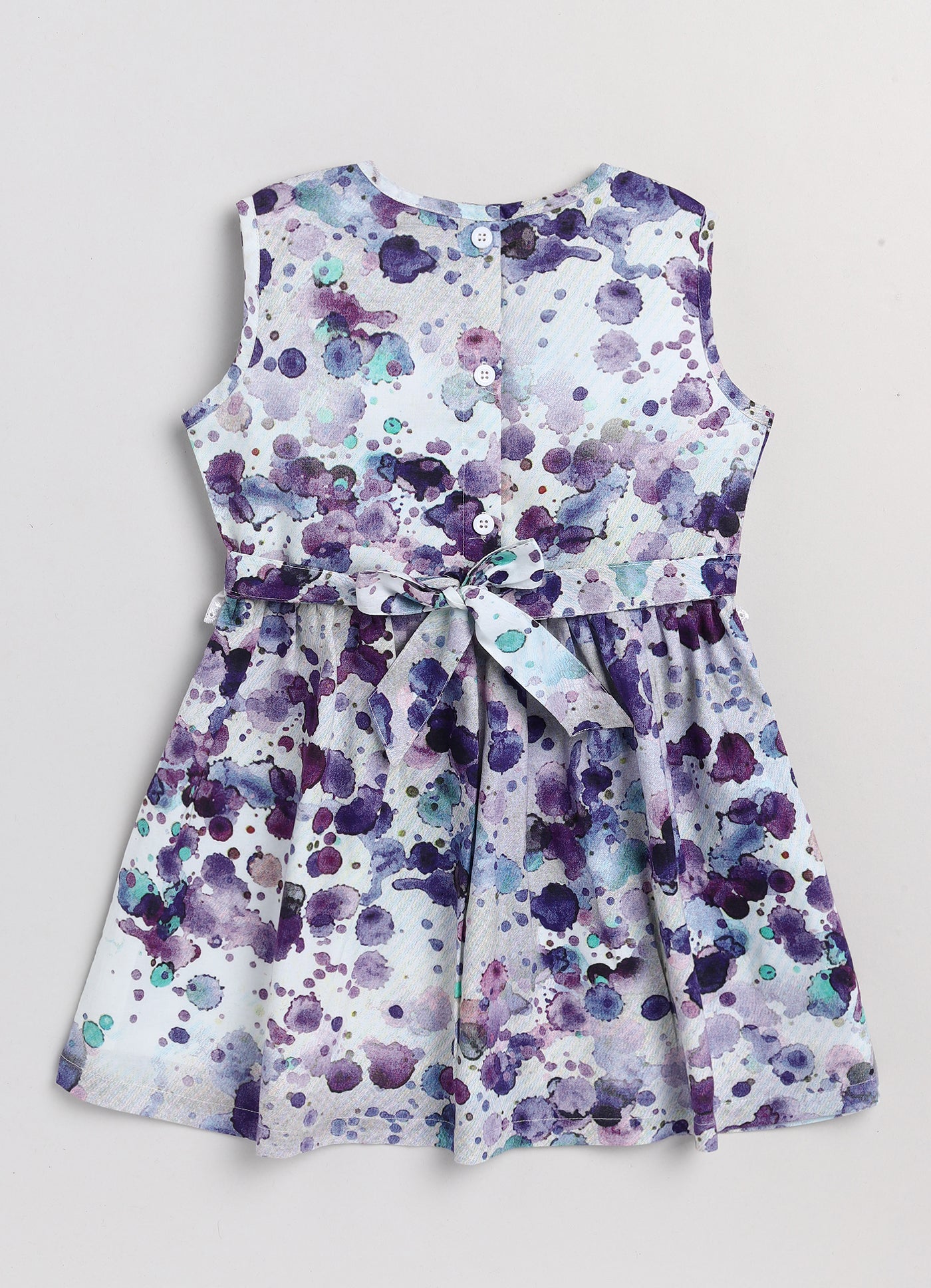 Color Block All Over Printed Girls A-Line Frock GF-WP-118