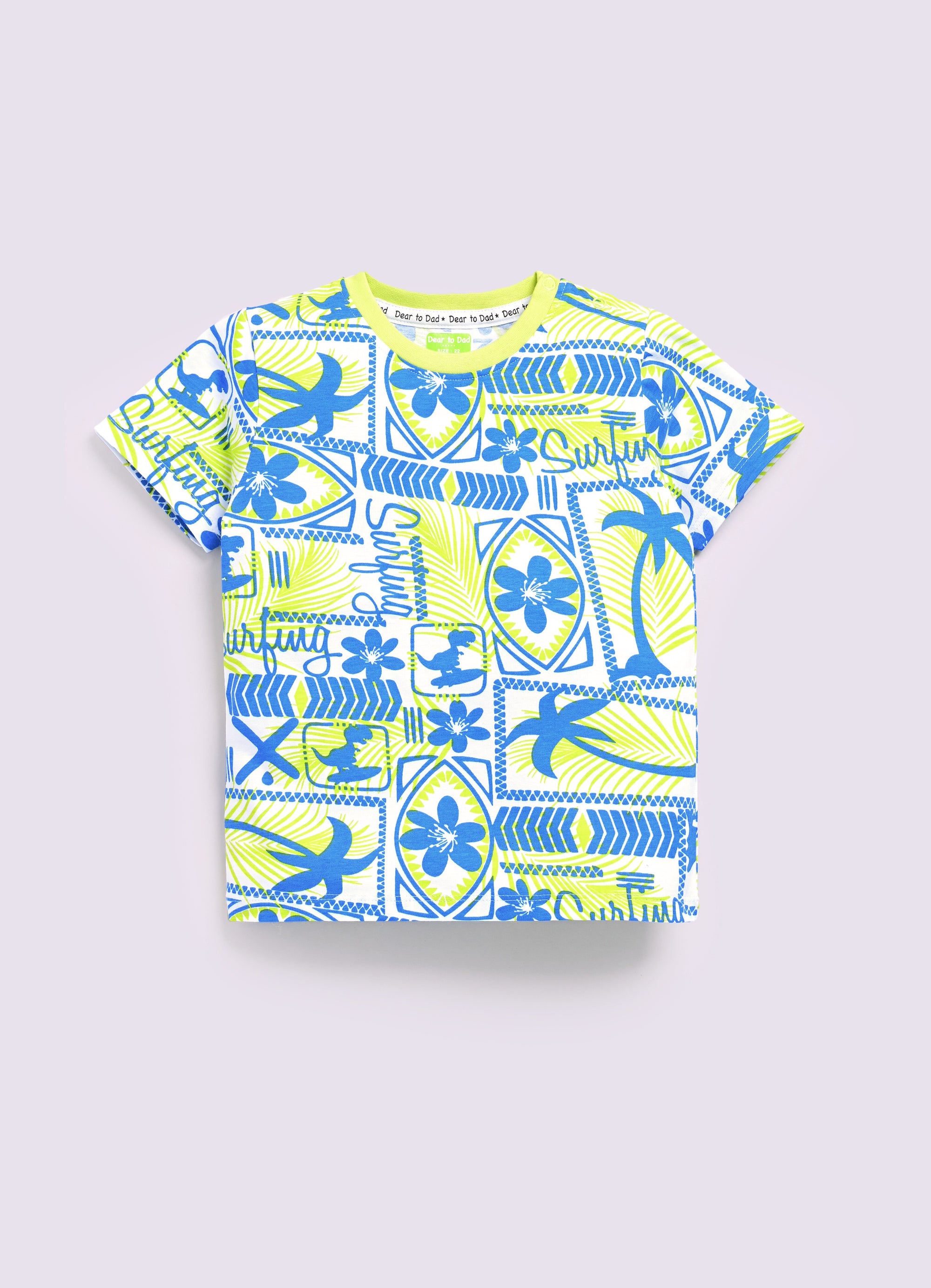 Dear To Dad Pure Cotton AOP Printed Half Sleeve Boys Co-ord Set HS-COS-03