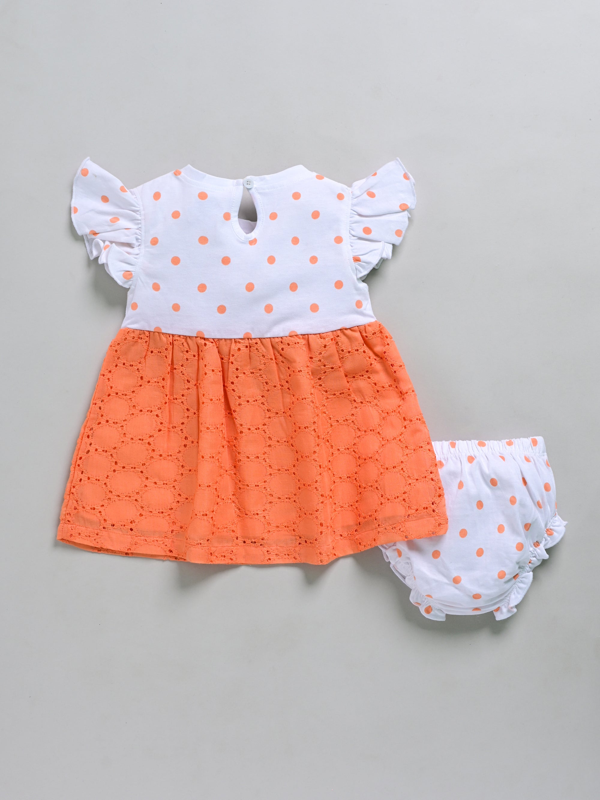 Dear To Dad Pure Cotton AOP Bobby Printed Hakoba Fabric Baby Frock G-HS-041