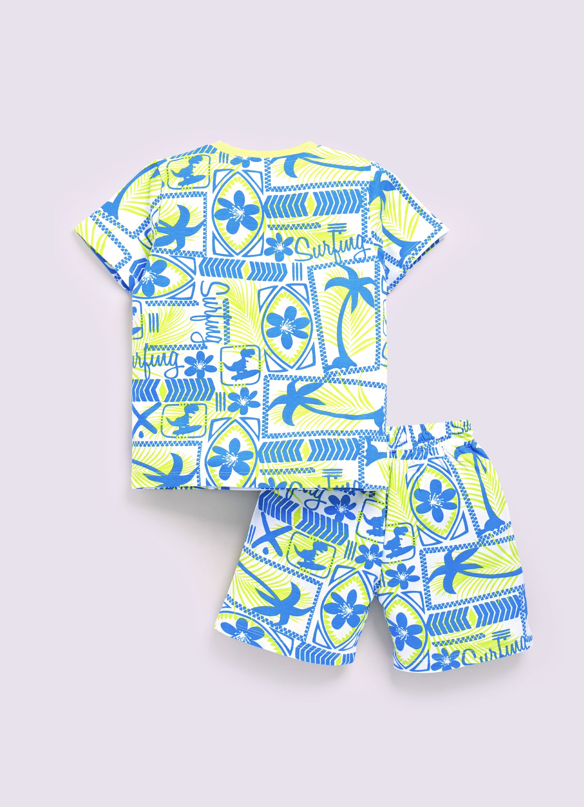Dear To Dad Pure Cotton AOP Printed Half Sleeve Boys Co-ord Set HS-COS-03