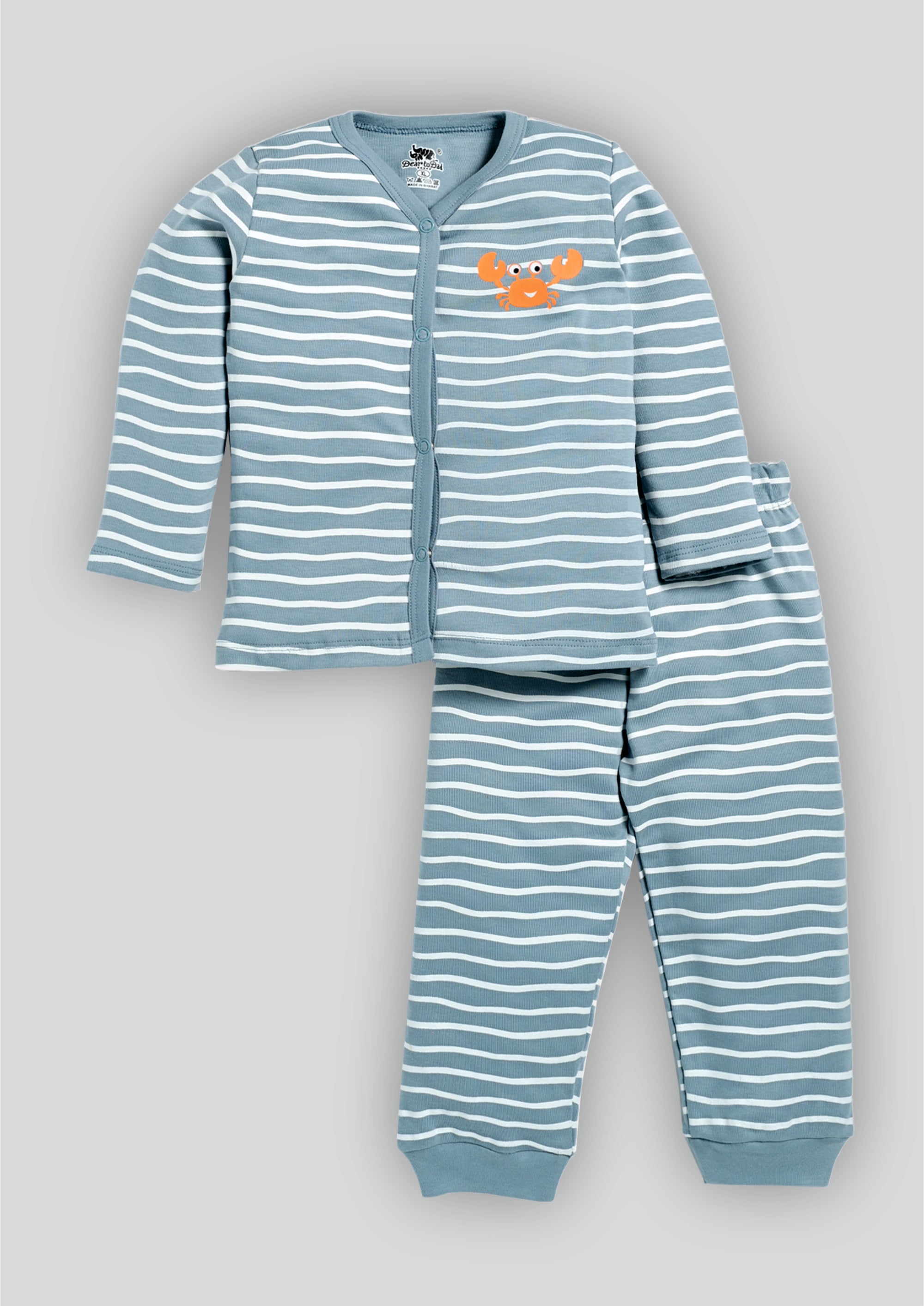 D2D Boys Blue Sleeve Front Open Set B-FO-16_Stripe