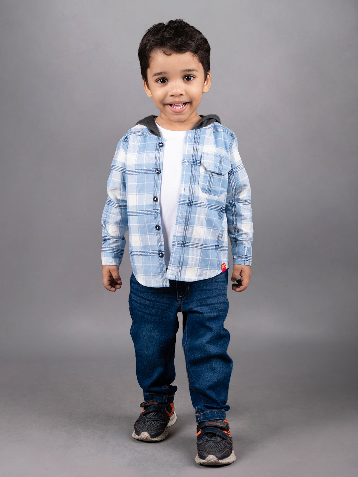 Boys Full Sleeve Three Pieces Hoodie Set with Denim Pant-TPS-F/S-119