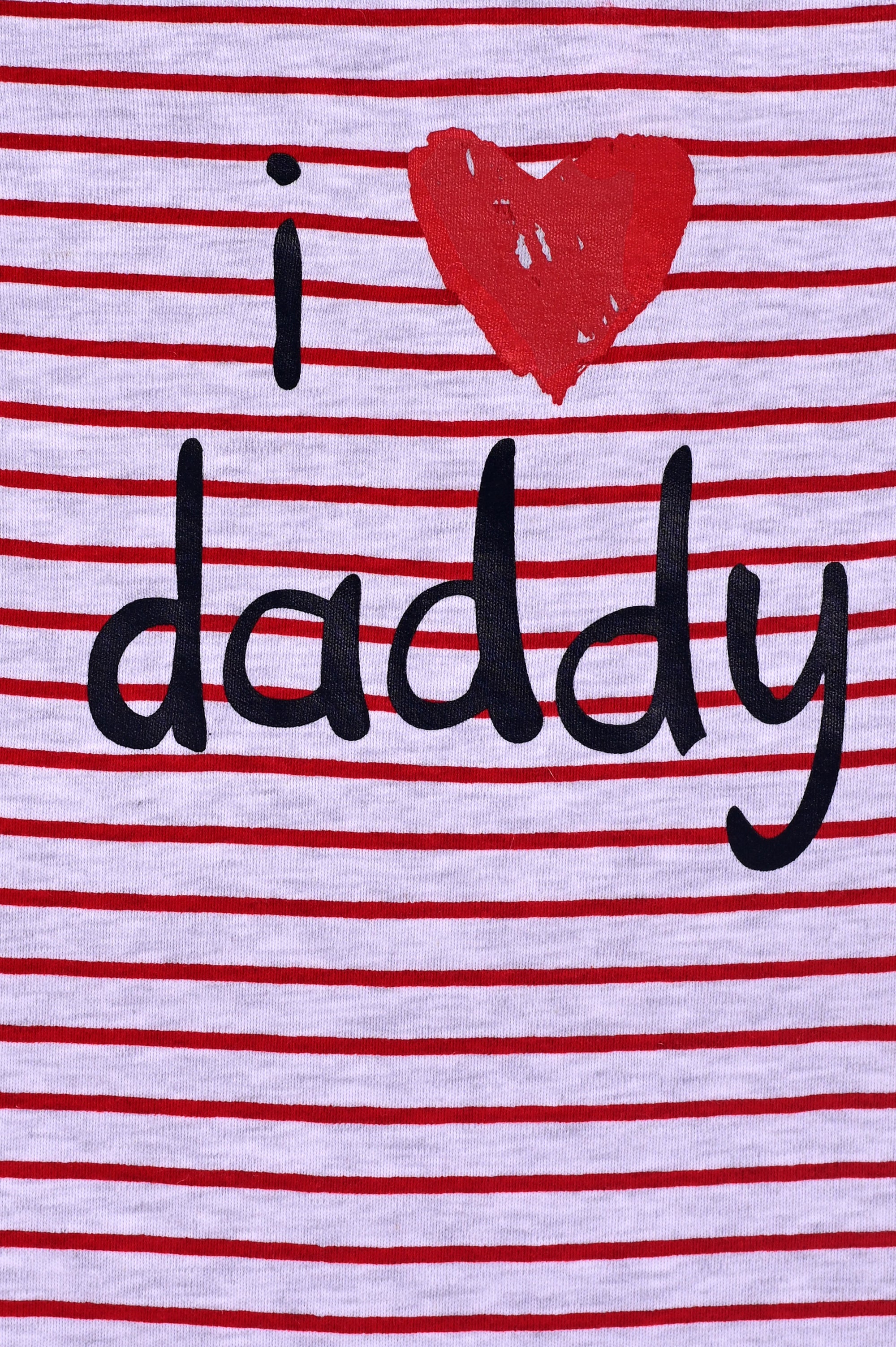 D2D I love You mummy and I Love Daddy Printed Baby Romper Pack of 2 ON-B-F/S-003