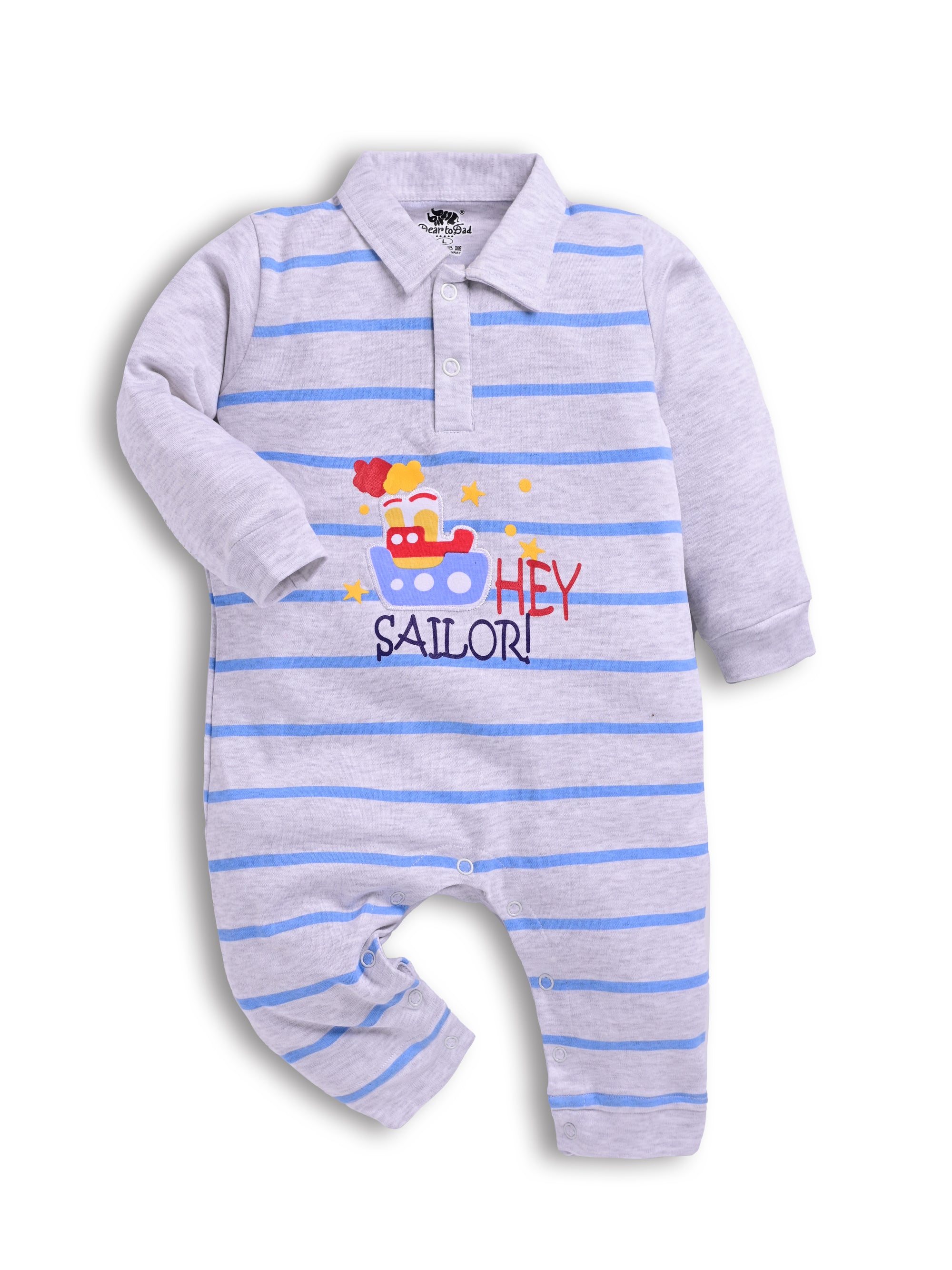 DTD Blue Sailor Design Infant Baby Romper S-09AA