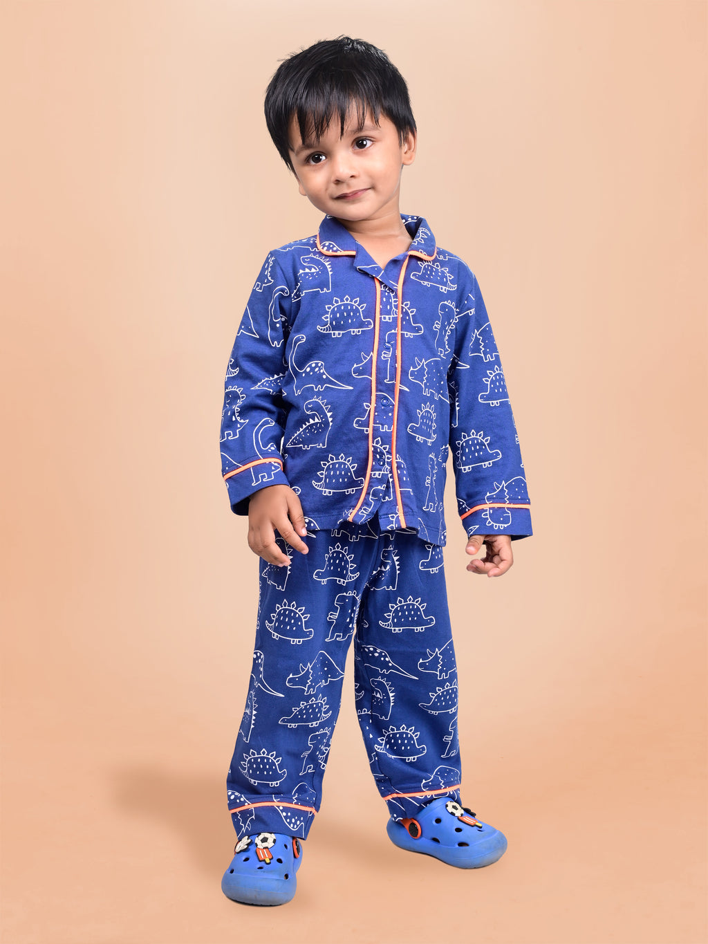 DTD Cute Dinosaurs All Over Printed Baby Boys Night Suit ON-B-FS-NS-05