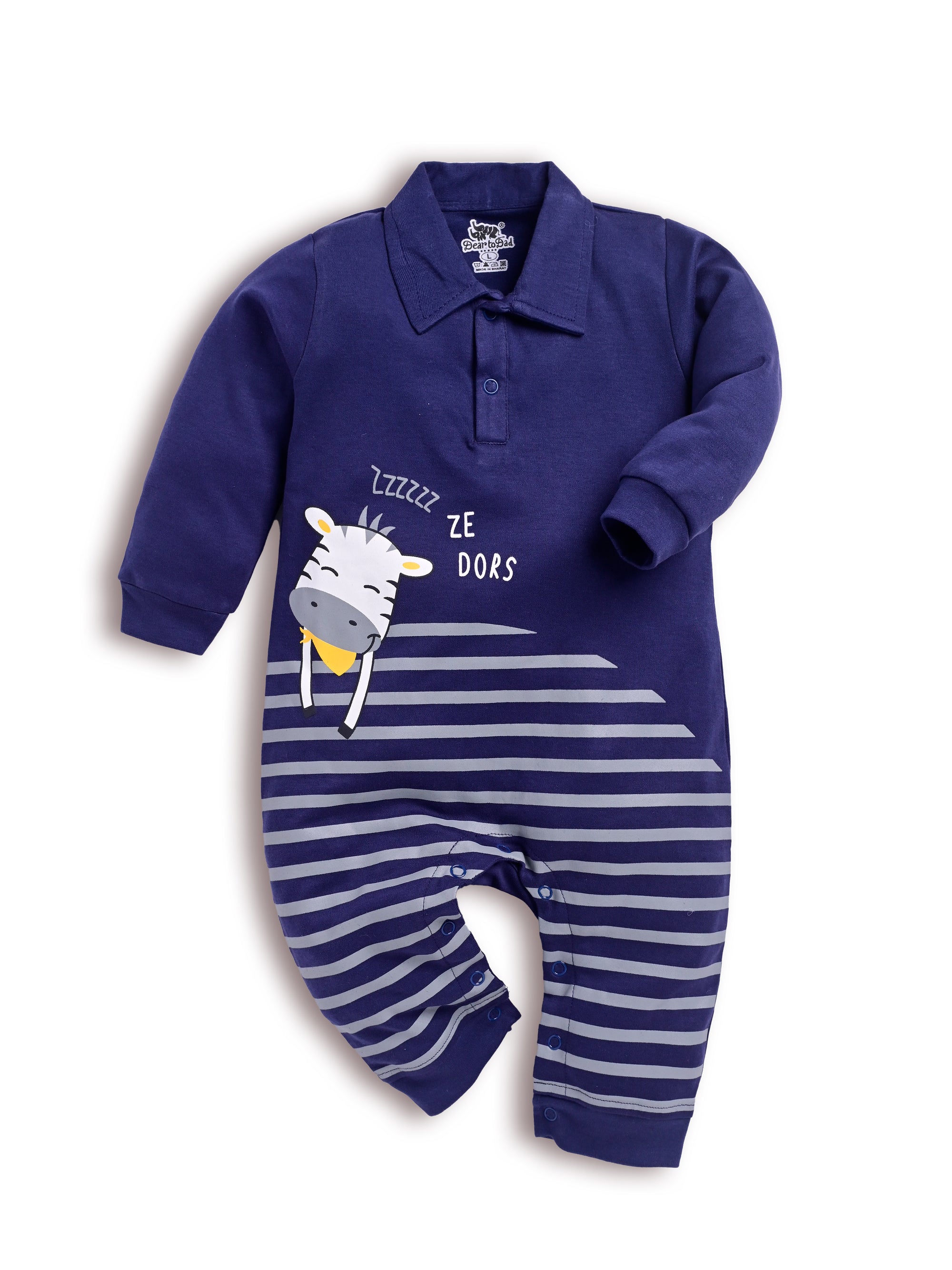 DTD Blue Color Little Cow Design Infant Baby Romper S-40AB & 40BB