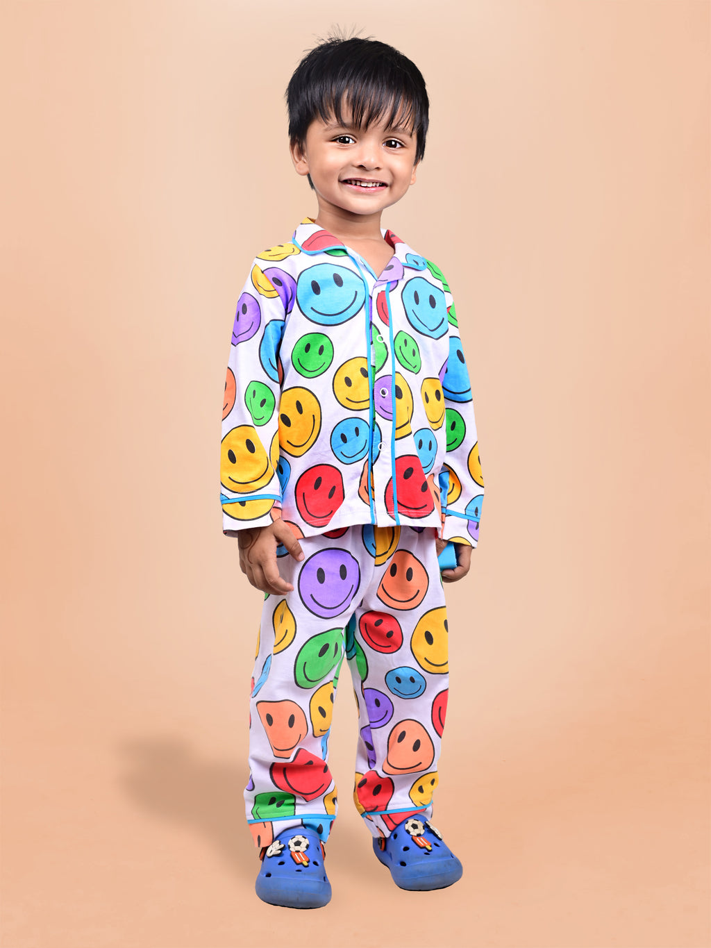 DTD Smiley All Over Printed Boys Night Suit ON-B-FS-NS-02