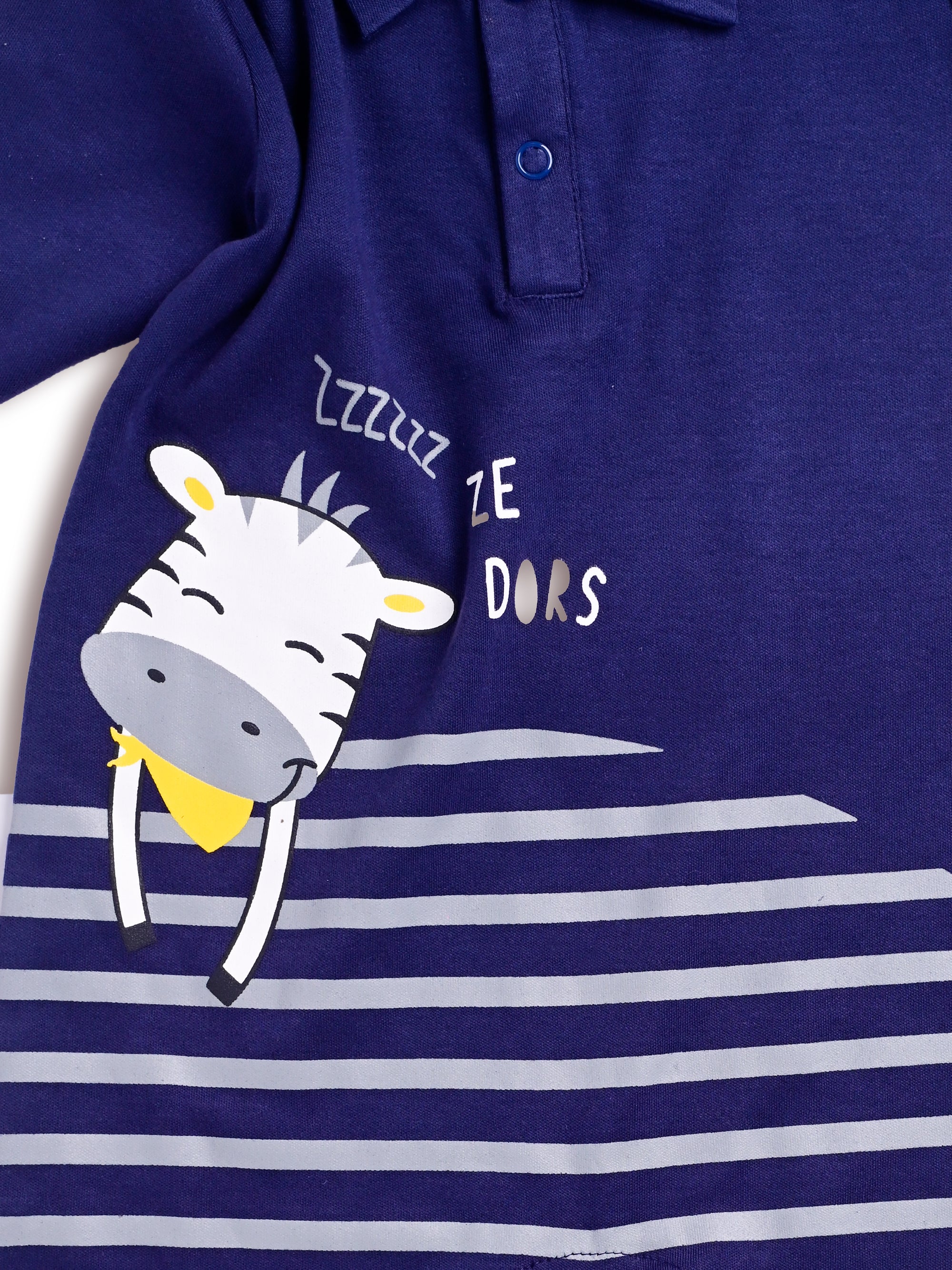 DTD Blue Color Little Cow Design Infant Baby Romper S-40AB & 40BB