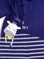 DTD Blue Color Little Cow Design Infant Baby Romper S-40AB & 40BB