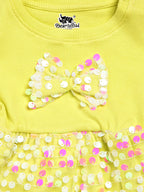 Dear To Dad Pure Cotton Yellow Color Baby Frock ON-FRK-02