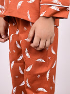 DTD All Over White  leaf Printed Baby Boys Night Suit ON-B-FS-NS-28&29
