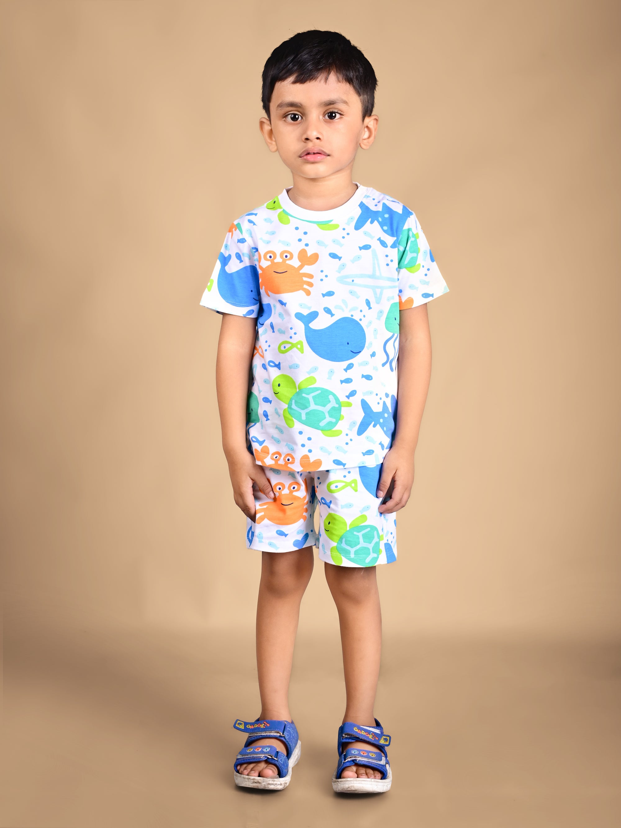 Dear To Dad Pure Cotton AO Printed Half Sleeve Boys Co-ord Set HS-COS-04