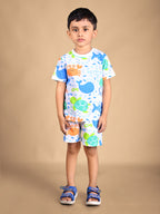 Dear To Dad Pure Cotton AO Printed Half Sleeve Boys Co-ord Set HS-COS-04