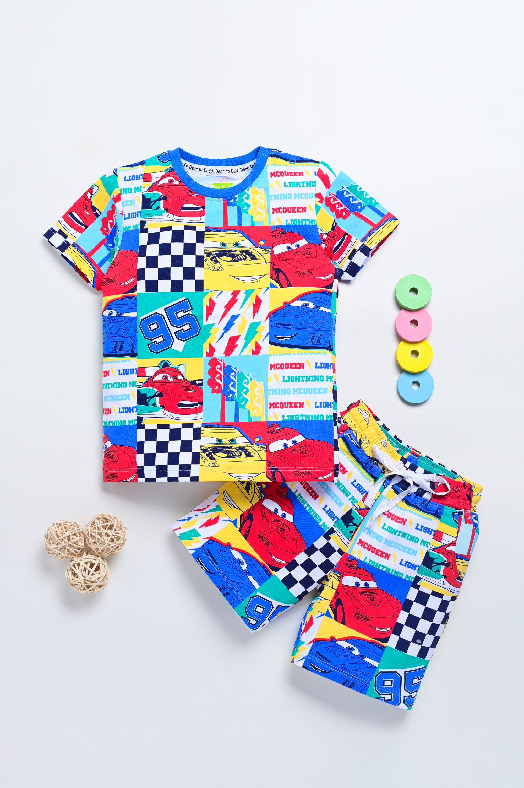 Dear To Dad Pure Cotton AOP Printed Half Sleeve Boys Co-ord Set HS-COS-10