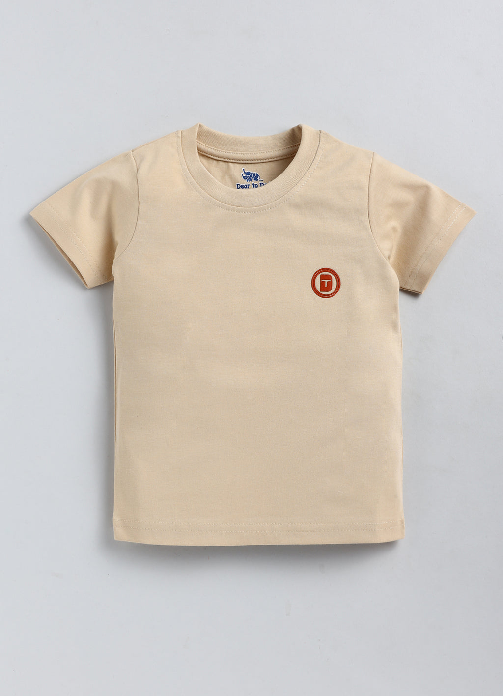 DTD Solid Color Boys T-Shirt- Pack of 2- Chest Logo-BT-712D
