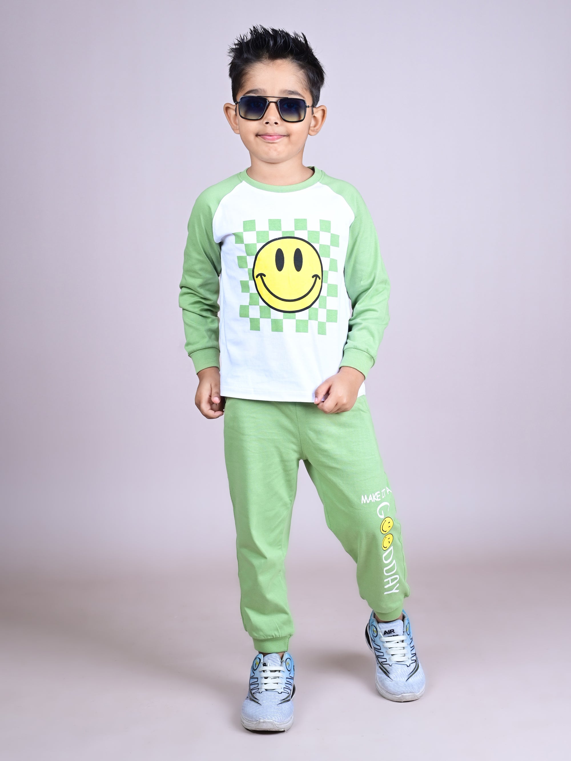 DTD Pure Cotton Full Sleeve All Over Printed Boys Night Suit B-FS-NS-33A & 33B
