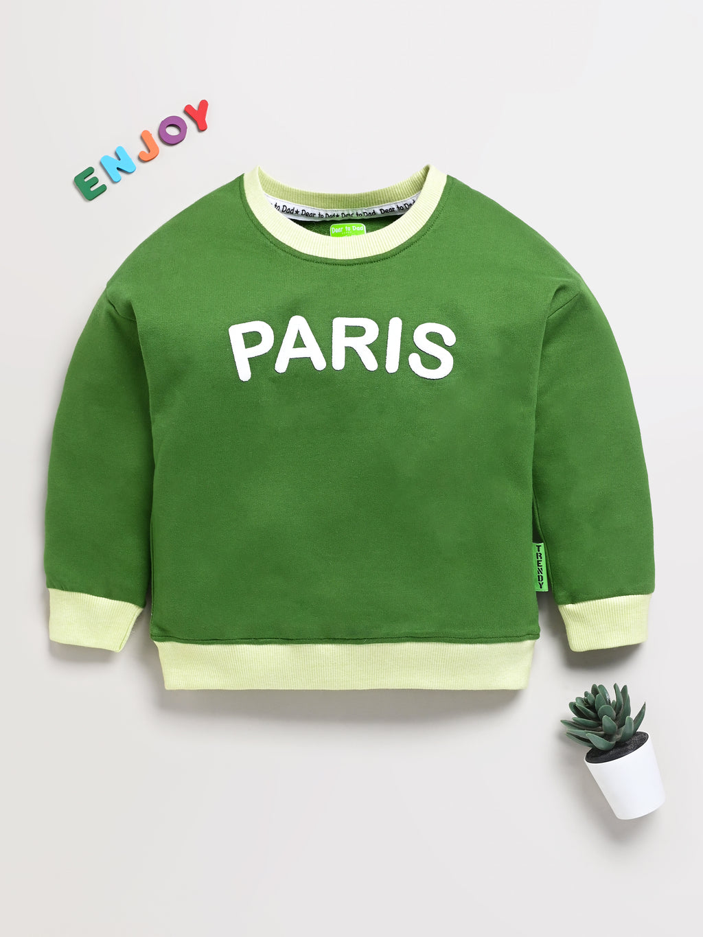 DTD Pure cotton Full Sleeve Round Neck Girls Sweat Shirt ON-B-SW-001/2