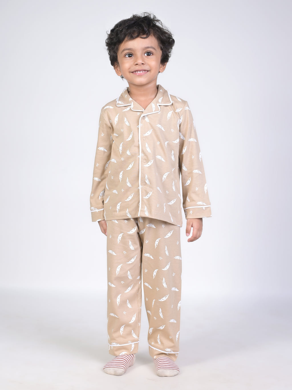 DTD All Over White  leaf Printed Baby Boys Night Suit ON-B-FS-NS-28&29