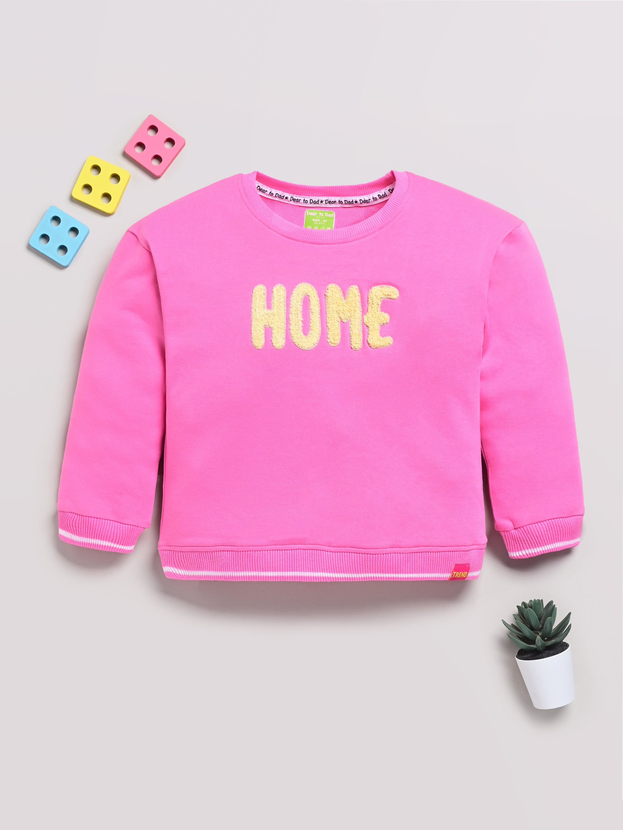 DTD Pure cotton Full Sleeve Round Neck Girls Sweat Shirt ON-G-SW-004/5/6