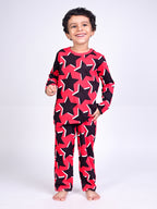 DTD Yellow Color All Over Star Printed Boys Full Sleeve Set B-FS-NS-15&16