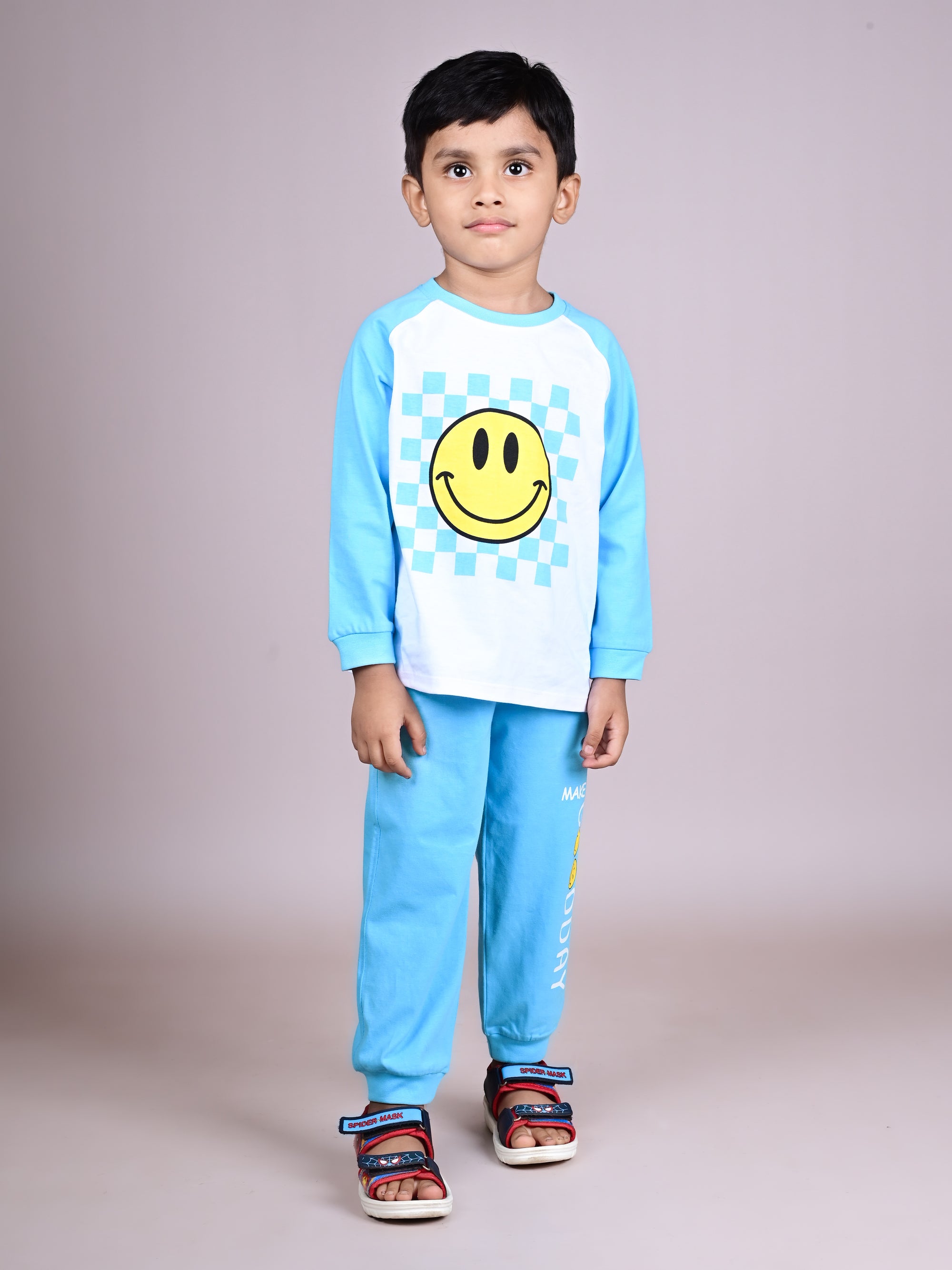 DTD Pure Cotton Full Sleeve All Over Printed Boys Night Suit B-FS-NS-33A & 33B