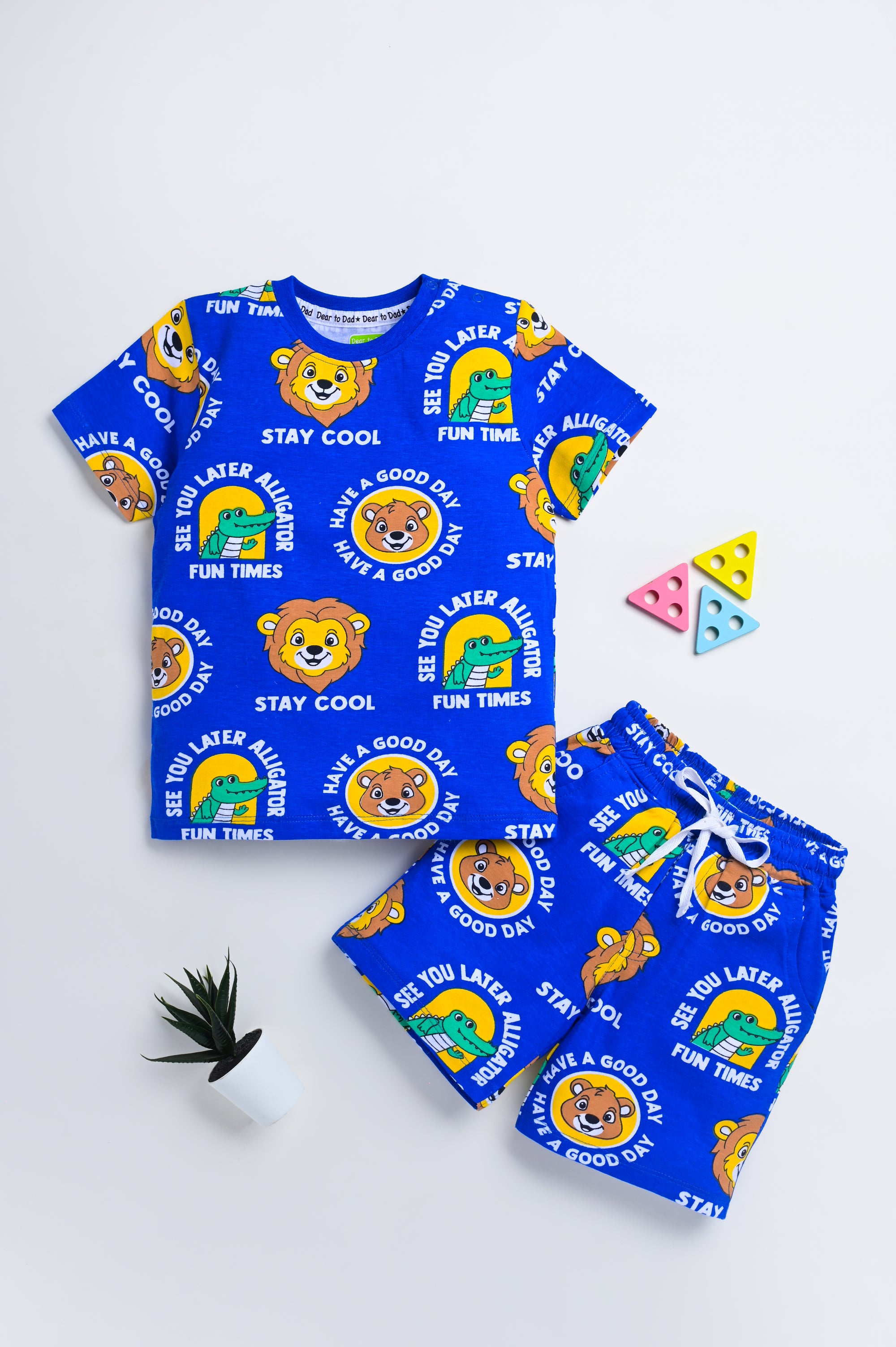 Dear To Dad Pure Cotton AOP Printed Half Sleeve Boys Co-ord Set HS-COS-11 & 12