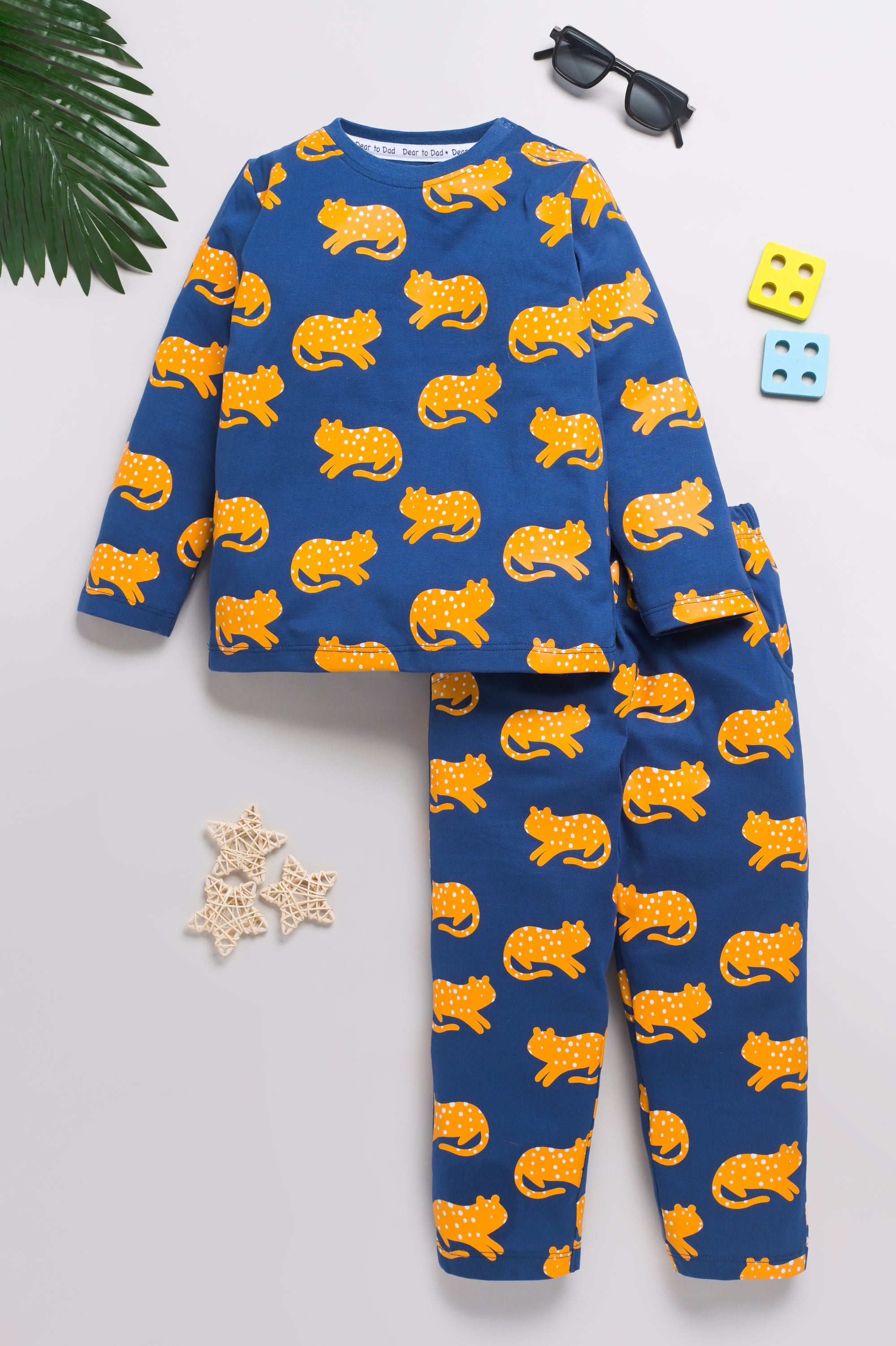 DTD Pure Cotton Full Sleeve All Over Printed Boys Night Suit B-FS-NS-06