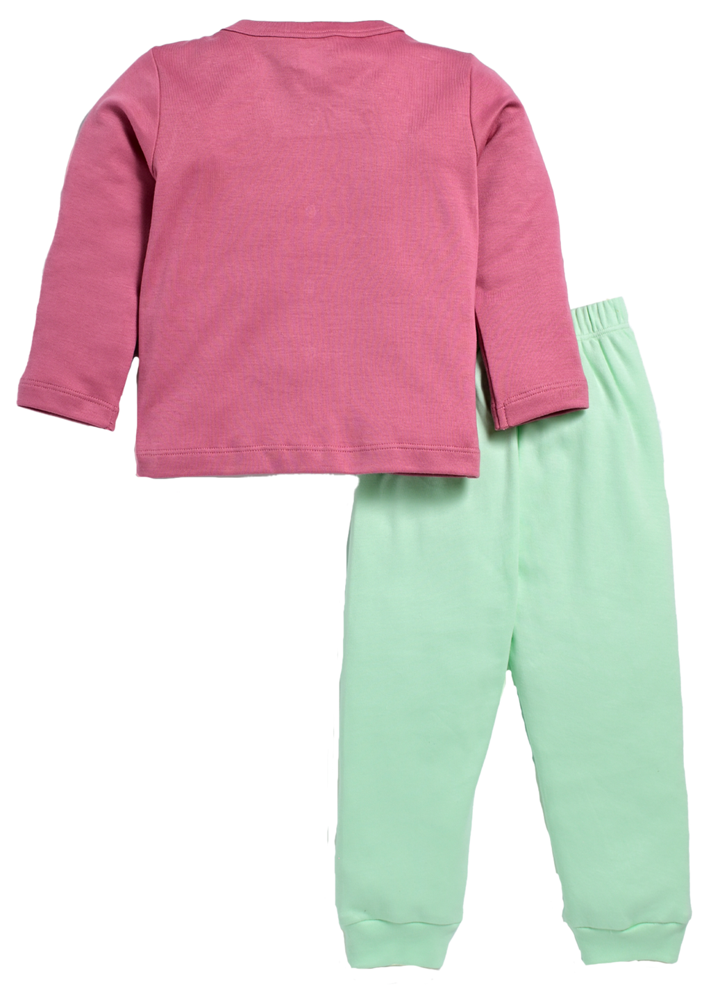 D2D All Over Full Sleeve Pink Front Open Top with Aqua Green Pant G-FO-21_Pink