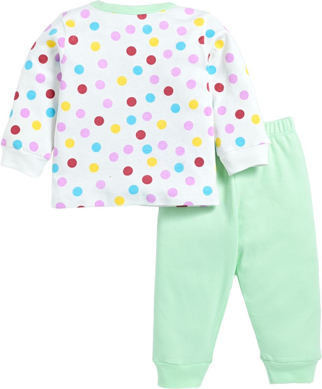 D2D All Over Full Sleeve White Color Front Open Top with Aqua Green Pant G-FO-23_Aqua Green