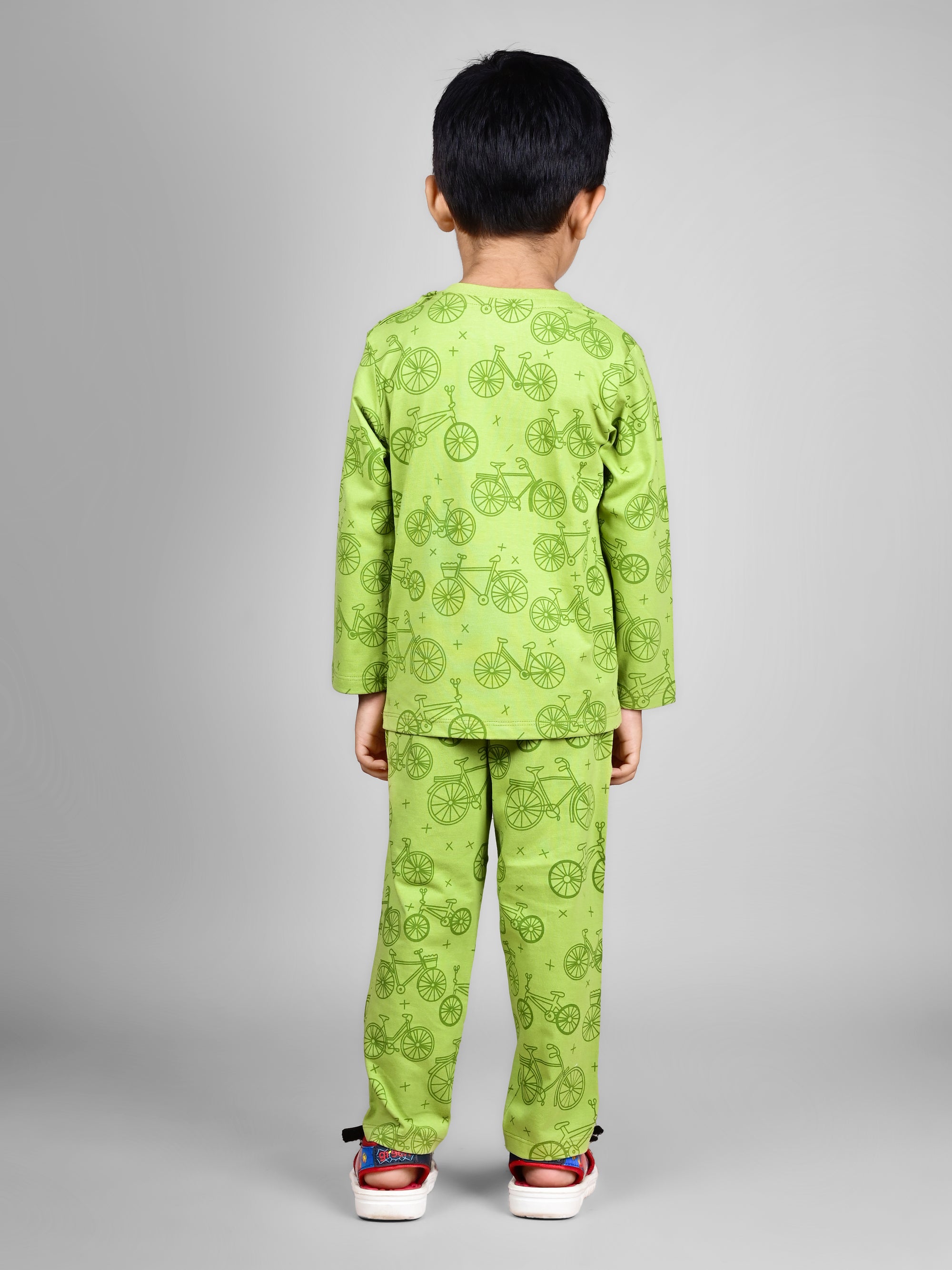 DTD Pure Cotton Full Sleeve All Over Printed Boys Night Suit B-FS-NS-19&20