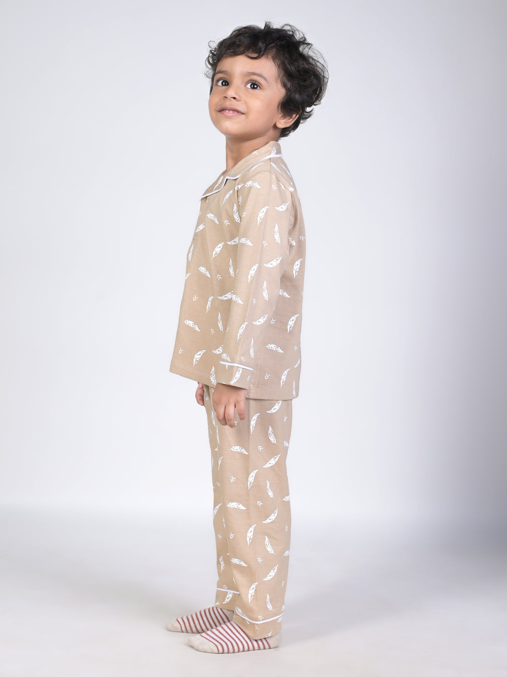 DTD All Over White  leaf Printed Baby Boys Night Suit ON-B-FS-NS-28&29