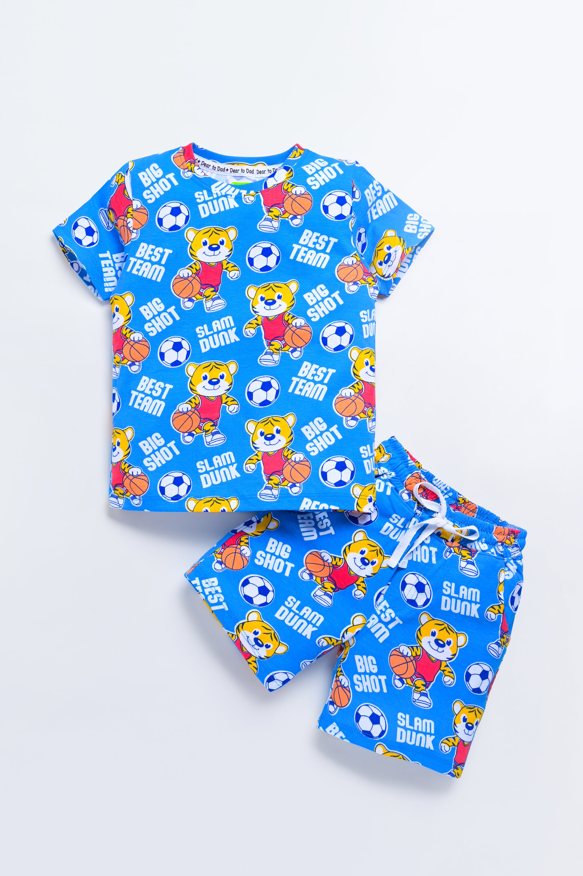 Dear To Dad Pure Cotton AOP Printed Half Sleeve Boys Co-ord Set HS-COS-07