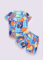Dear To Dad Pure Cotton AOP Printed Half Sleeve Boys Co-ord Set HS-COS-06