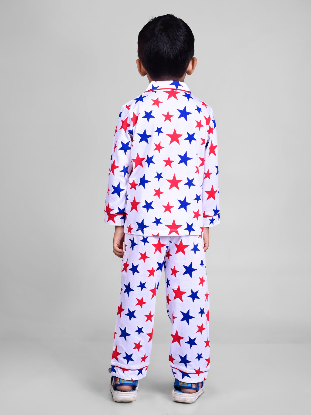 DTD Pure Cotton Full Sleeve All Over Printed Boys Night Suit B-FS-NS-30
