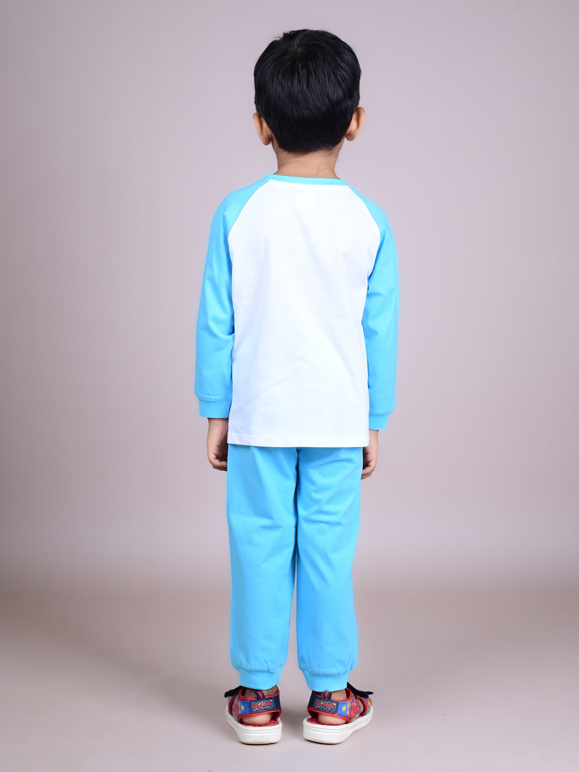 DTD Pure Cotton Full Sleeve All Over Printed Boys Night Suit B-FS-NS-33A & 33B