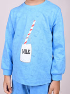 DTD Pure Cotton Full Sleeve All Over Printed Boys Night Suit B-FS-NS-37A&B