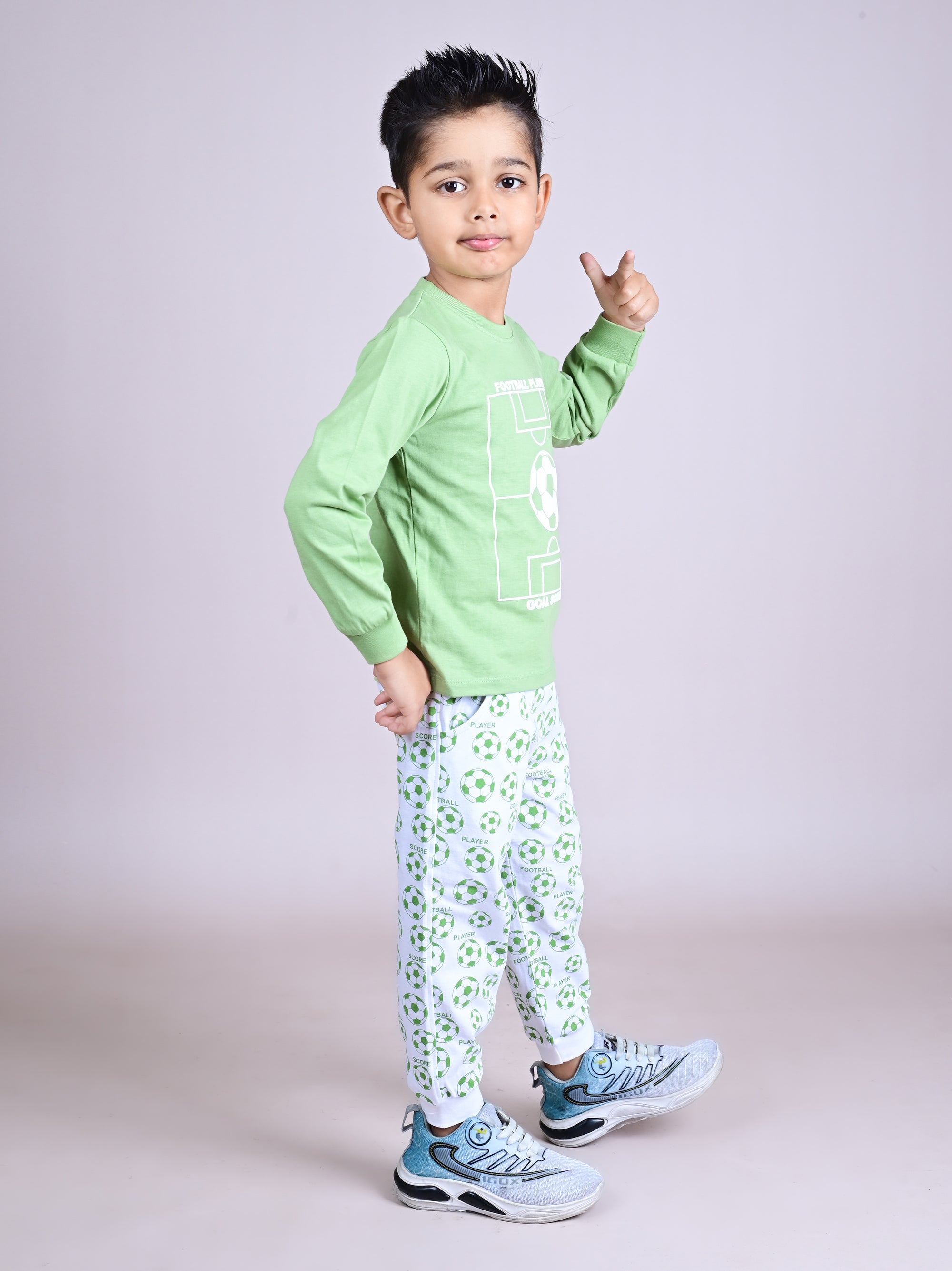 DTD Pure Cotton Full Sleeve All Over Printed Boys Night Suit B-FS-NS-36A & 36B