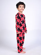 DTD Yellow Color All Over Star Printed Boys Full Sleeve Set B-FS-NS-15&16