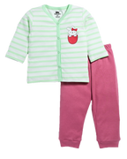 D2D All Over Full Sleeve Aqua Green Front Open Top with Pink Pant G-FO-21_Pink