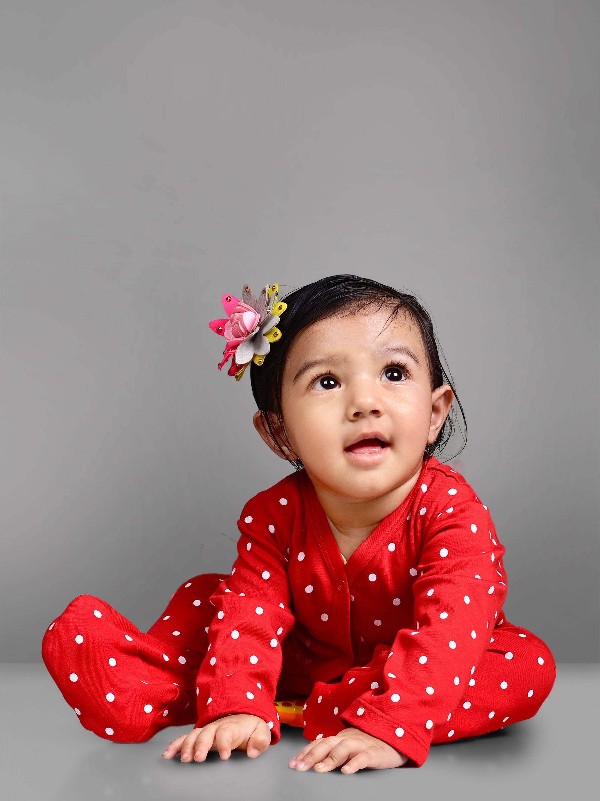 Dear To Dad Pure Cotton Full Sleeve all over Animal Face Printed Front Open Baby Romper G-FS-006C