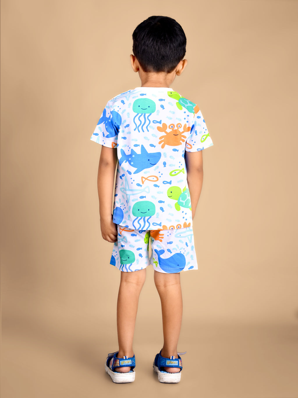 Dear To Dad Pure Cotton AO Printed Half Sleeve Boys Co-ord Set HS-COS-04