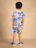 Dear To Dad Pure Cotton AO Printed Half Sleeve Boys Co-ord Set HS-COS-01