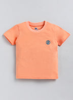 DTD Solid Color Boys T-Shirt- Pack of 2- Chest Logo-BT-712B